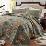 Leaonme Quilt Set King Size 3 Piece (98''X106''), Green-sentiment. Fixed Price $78.29.