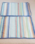 Martha Steward Standard Cotton Shams 27X20 Quilted Stripped Set Of Multicolor. Fixed Price $14.99.