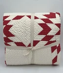 Josh Young X Williams Sonoma Home Vintage King Quilt Off White/red. Fixed Price $550.00.