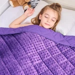 Yescool Purple Weighted Blanket 7 Pounds Twin Size Cooling Throw Bla.... Fixed Price $69.78.