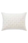 Vera Wang H2201B White Luster Quilted Sateen Sham Size Standard. Fixed Price $82.50.