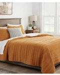 Threshold Lofty Velvet Quilt Dark Gold - Full/queen. Fixed Price $54.99.