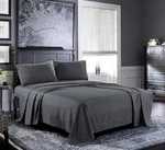 Bed Queen Set 4-PIECE, Dark Grey Hotel Luxury 1800 Brushed Mi. Fixed Price $41.36.
