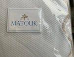 Matouk Lanai Queen/full Coverlet White/tan Scallop Detail Made In Usa 064NM Nwt. Fixed Price $215.50.