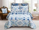 Virah Bella - Paloma Lightweight Reversible Quilt Set In Tote. Fixed Price $79.95.