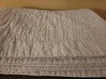 Pottery Barn Belgian Flax Linen Hand Stitched King Quilt Chambray Spot See Pictu. Fixed Price $129.00.