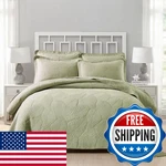 Mixinni Green Tropical Palm Tree King Size Quilt Set Soft Cotton Bedspread. Fixed Price $137.91.