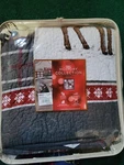 Nip St. Nicholas Square Holiday Collection Reversible Joy Queen Christmas Quilt. Fixed Price $72.00.