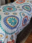 New Exotic India 3-PIECE Full/queen Bedspread Set Mandala Suzani Sun Disc Design. Fixed Price $98.10.