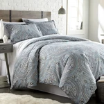 Southshore Oversized Paisley Full Queen Bed Comforter 3 Pc Set Pure Melody Aqua. Fixed Price $69.99.