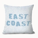 Coastal Beach East Pillow Covers 18X18, Room Home House Decor, Bl.... Fixed Price $18.42.
