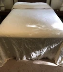 Vintage Crown Craft 100% Cotton Matelasse Bedspread W/ Fringe King 118 X 122. Fixed Price $95.00.
