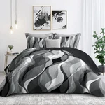 Weesire Classic Line Pattern Bedding Quilt Size King, P1-GREY And White. Fixed Price $77.91.