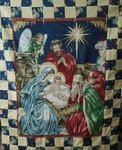 Nativity Scene Christmas Jesus Mary Joseph Handmade Quilt Blanket Decoration. Fixed Price $29.99.