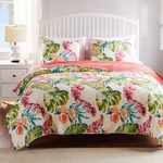 Quilt Set Tropics Palm Leaves 3 Piece Full Coastal Blend. Fixed Price $114.99.