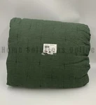 Pottery Barn European Flax Linen Waffle Quilt Cypress Green King Cal #Z1189. Fixed Price $272.99.