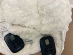 Woomer Heated Electric Blanket Queen 84 90" White Faux Fur Sherpa. Fixed Price $56.95.
