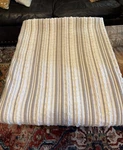Peacock Alley Queen Cotton Striped Quilt & Shams Beige Gray Machine Washable. Fixed Price $80.00.