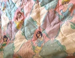 Vintage Disney Princesses 1990S Reversible Full Quilt Comforter Jasmine Belle. Fixed Price $75.00.