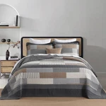 120"X120" Cotton Oversized King Bedspread Coverlet, Gray Plaid Extra Large Qu.... Fixed Price $250.84.