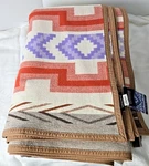 Pendleton Santa Fe Saxony Wool King Blanket 108 90 Western New Made Usa. Fixed Price $349.99.