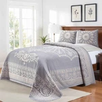 Kymbal Cotton Blend Traditional Lightweight Jacquard Medallion Bedspread Set. Fixed Price $80.10.