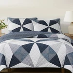 Origami Pieced Prairie Patchwork 3-PIECE Quilt Set Blue King Size 1796211. Fixed Price $69.99.