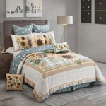 Virah Bella - Sunflower Bouquet Lightweight Reversible Quilt Set. Fixed Price $79.95.
