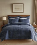 Levtex Velvet Stitch Reversible 3-PC. King/california King-navy T4104270. Fixed Price $145.00.