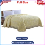 Beatrice Home Fashions Medallion Chenille Bedspread, Full, Yellow, 100% Cotton. Fixed Price $96.52.