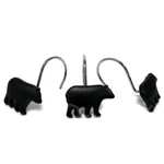 Donna Sharp Black Bear Shower Curtain Hooks (set Of 12) Rustic Cabin Lodge Decor. Fixed Price $16.95.