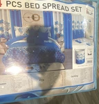 Bolft Cal King 24 Pcs Blue Floral Bedspread Set Quilted Machine Washable. Fixed Price $119.99.