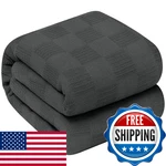 Oakias 100 Cotton Queen Size Grey Blanket - 350 Gsm 90 X Inches Soft. Fixed Price $43.12.
