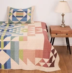 Pendleton Opal Springs Pieced Twin Quilt & Sham Set 100% Cotton New W/tag. Fixed Price $153.78.