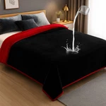 Tisancy Love Waterproof Red And Black Bed Blanket 80'' X 60'' With Storage Bag. Fixed Price $75.21.
