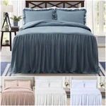Chezmoi Collection French Country Chic Farmhouse Ruffle Skirt Bedspread Set. Fixed Price $56.99.