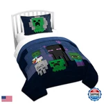 Jay Franco Minecraft Bad Night Twin Quilt Sham Set - Super Soft Kids Bedding. Fixed Price $100.56.