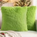 Miulee Christmas Pack Of 2 Luxury Faux Fur Throw Pillow Cover Deluxe Winter Deco. Fixed Price $24.79.