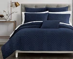 Fieldcrest Luxury Cotton Chevron Velvet Coverlet / Quilt Full Queen Navy $190. Fixed Price $64.99.