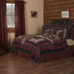Rustic Queen Quilt Red Patchwork Cumberland Chambray Bedroom Decor Vhc Brands. Fixed Price $159.95.