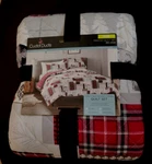 New Cuddl Duds Red Lodge Reversible Flannel Printed Quilt & 2 Shams - King Sz. Fixed Price $69.99.