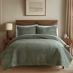 Velvet Stitch Green With White Full/queen Quilt Set - Levtex Home. Fixed Price $149.99.