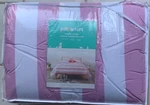 Pillowfort White Purple/pink Rugby Stripe Full/queen Comforter &shams 3 Pc Set. Fixed Price $15.00.