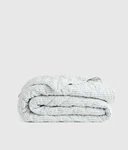 Quince European Linen Stripe Diamond Quilt, F/q, Mist/white, Nwt, Queen. Fixed Price $149.00.