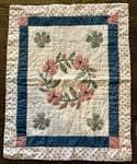 Vintage Hand Appliqu Quilted Floral Pillow Sham Case 29 X 23 Cottage. Fixed Price $24.00.