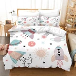 3D Space Planet Rocket Kids Quilt Cover Bedding Sets Pillowcases 64. Fixed Price $64.42.