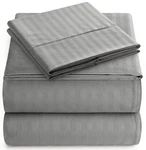 King Sheet Set Deep Pocket Striped Ultra-soft, Wrinkle-free Microfiber 4-PIECE. Fixed Price $52.58.