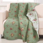 Cozy Line Home Fashions Vintage Floral Quilted Throw 100% 50''X60'', Blossom. Fixed Price $45.51.