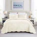 Luxury Velvet Oversized Embroidery Quilt Set Soft And Plush All Season Comforter. Fixed Price $109.99.