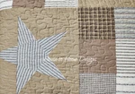 Desert Star 3PC Queen Quilt Set : Primitive Farmhouse Country Brown Cabin Plaid. Fixed Price $94.45.